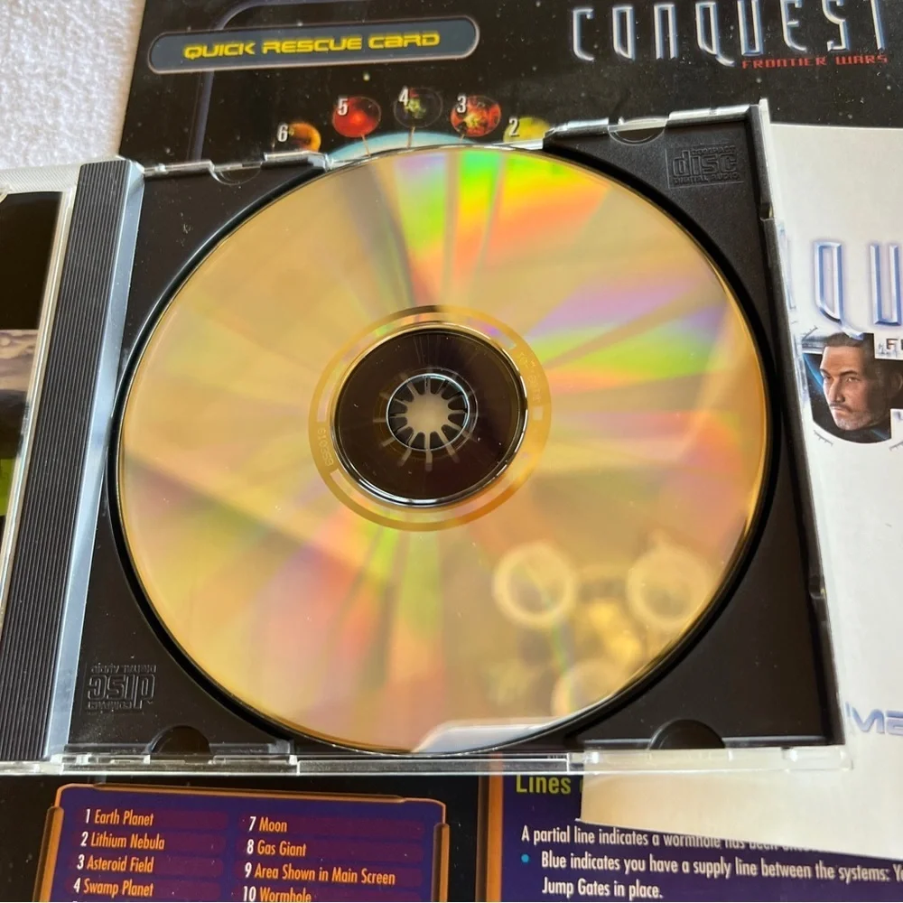 Conquest Frontier Wars 2001 CD-ROM PC Game With Manual & Quick Reference Card